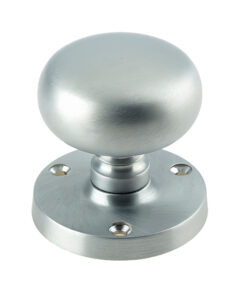 Mushroom Mortice Door Knob, Satin Chrome (sold in pairs)