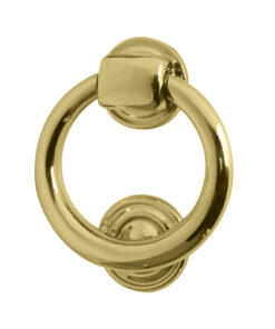 Ring Door Knocker (105mm Diameter), Polished Brass