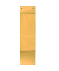 Raised Plain Fingerplate (305mm x 75mm), Polished Brass