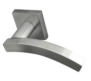 Paja Kubus Curved Door Handles On Square Rose