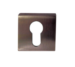 Euro Profile Square Escutcheon, Dark Bronze