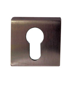Euro Profile Square Escutcheon, Dark Bronze