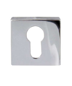 Euro Profile Square Escutcheon, Polished Chrome