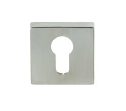 Euro Profile Square Escutcheon, Satin Chrome