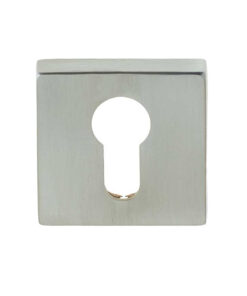 Euro Profile Square Escutcheon, Satin Chrome