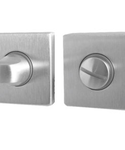 Rombo Square Bathroom Turn & Release (50mm x 10mm), Satin Chrome
