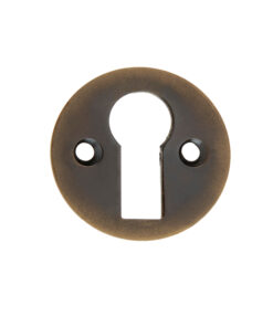Standard Profile Round Escutcheon, Antique Brass