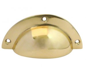 Drawer Pull (87mm x 37mm), Polished Brass
