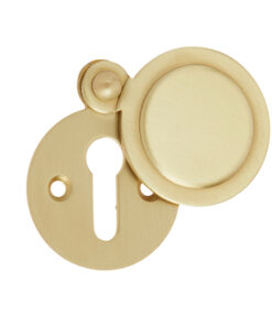 Standard Profile Round Covered Escutcheon, Satin Brass