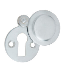 Standard Profile Round Covered Escutcheon, Satin Chrome