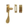 Hook And Mortice Casement Fastener, Polished Brass