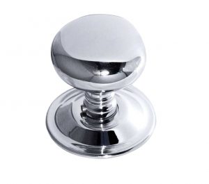 Concealed Rose Mushroom Mortice Door Knob, Polished Chrome (sold in pairs)
