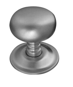 Concealed Rose Mushroom Mortice Door Knob, Satin Chrome (sold in pairs)