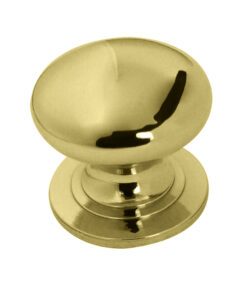 Cupboard Door Knobs (Various Sizes), Polished Brass