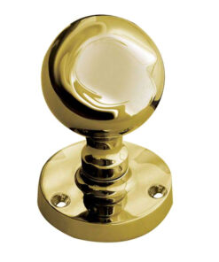 Ball Shape Mortice Door Knob, Polished Brass (sold in pairs)