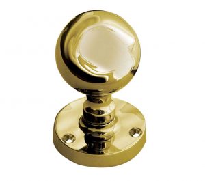 Ball Shape Mortice Door Knob, Polished Brass (sold in pairs)