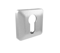 Euro Profile Square Escutcheon, Satin Chrome