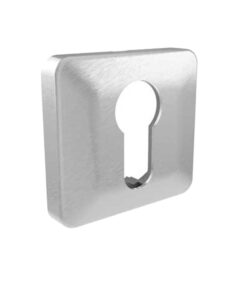 Euro Profile Square Escutcheon, Satin Chrome