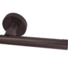 Petra Door Handles On Round Rose, Dark Bronze  (sold in pairs)