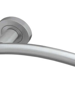 Curve Door Handles On Round Rose