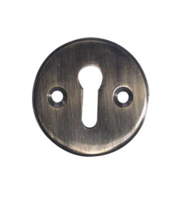 Standard Profile Escutcheon (40mm Diameter), Antique Brass