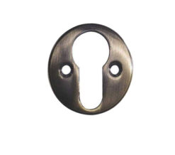 Euro Profile Escutcheon (40mm Diameter), Antique Brass