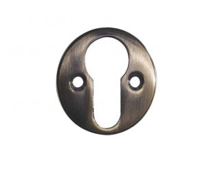 Euro Profile Escutcheon (40mm Diameter), Antique Brass