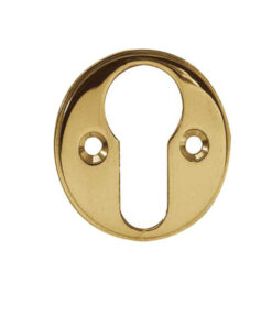 Euro Profile Escutcheon (40mm Diameter), Polished Brass