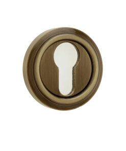 Parisian Euro Profile Escutcheon, Antique Bronze