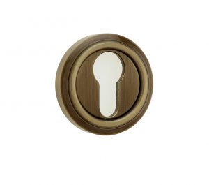 Parisian Euro Profile Escutcheon, Antique Bronze