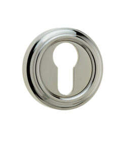 Parisian Euro Profile Escutcheon, Polished Nickel
