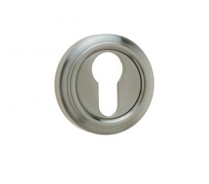 Parisian Euro Profile Escutcheon, Satin Nickel