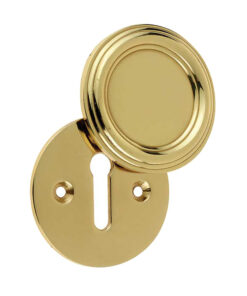 Parisian Covered Standard Profile Escutcheon, Polished Brass