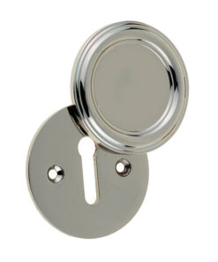 Parisian Covered Standard Profile Escutcheon, Polished Nickel
