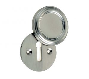 Parisian Covered Standard Profile Escutcheon, Satin Nickel
