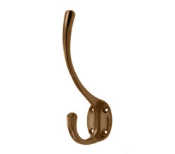 Hat & Coat Hook (142mm x 64mm), Antique Brass