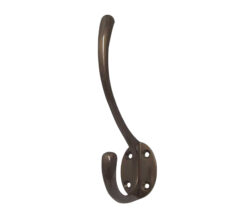 Hat & Coat Hook (142mm x 64mm), Dark Bronze