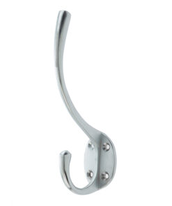 Hat & Coat Hook (142mm x 64mm), Satin Chrome