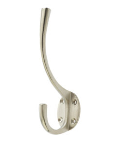 Hat & Coat Hook (142mm x 64mm), Satin Nickel