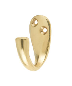Robe Hook (44mm x 36mm), Polished Brass