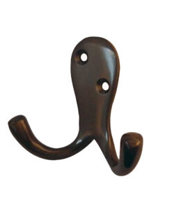 Double Robe Hook (53mm x 27mm), Dark Bronze