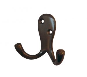 Double Robe Hook (53mm x 27mm), Dark Bronze