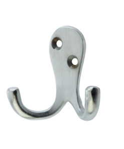 Double Robe Hook (53mm x 27mm), Satin Chrome