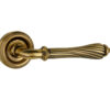 Parisian Giselle Door Handles On Round Rose, Antique Bronze  (sold in pairs)