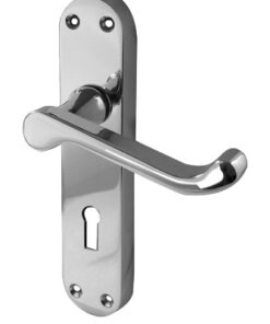 Abbey Polished Or Satin Chrome Door Handles