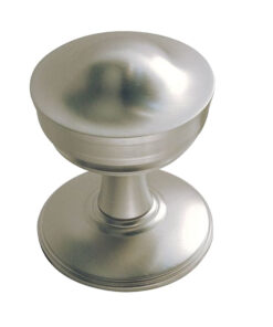 Crown Mortice Door Knob, Satin Nickel (sold in pairs)