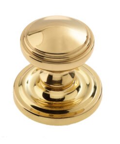 Lined Mortice Door Knob, Polished Brass (sold in pairs)