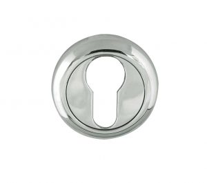 Euro Profile Bevelled Escutcheon, Polished Chrome