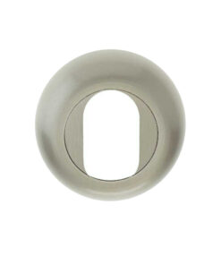 Oval Profile Bevelled Escutcheon, Satin Nickel