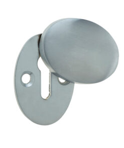 Standard Profile Oval Covered Escutcheon, Satin Chrome